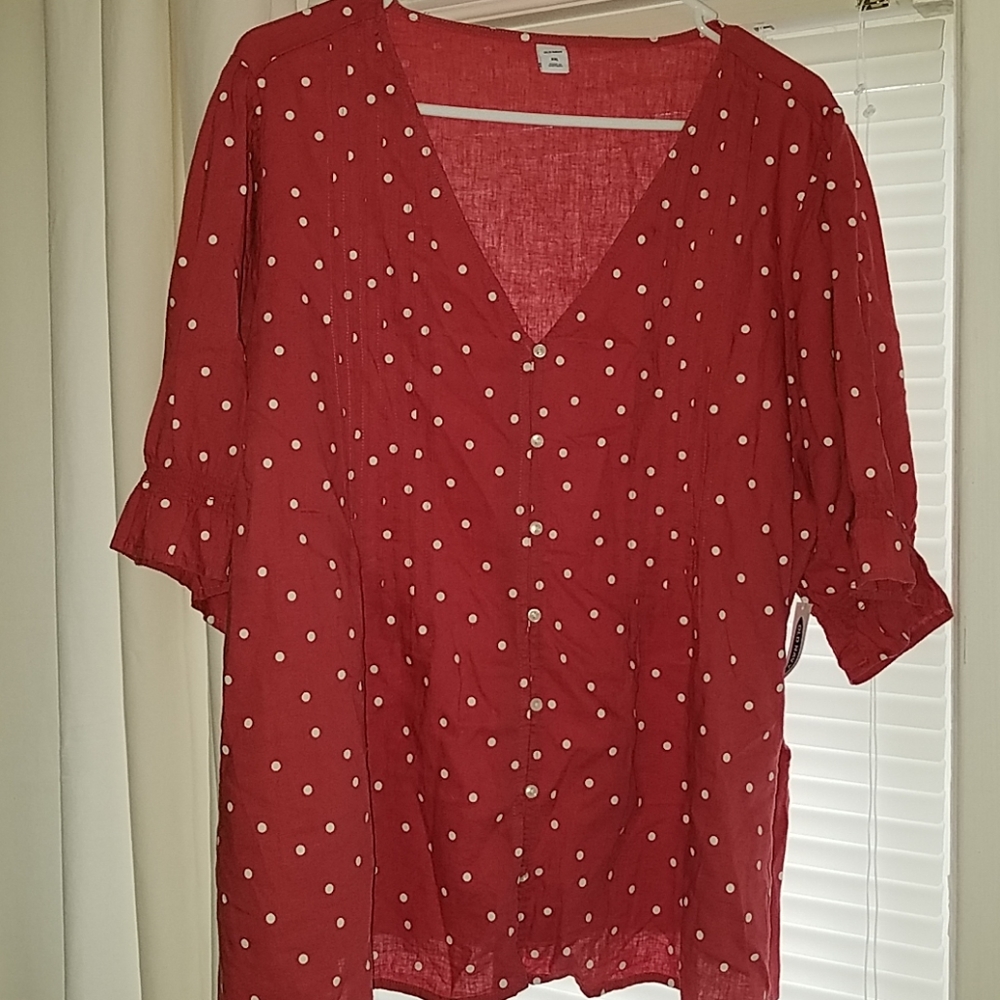 NWT Old Navy Linen Blend Blouse